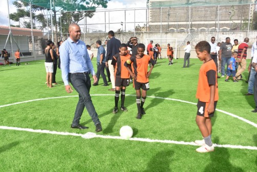 The inauguration of Plaisance Mini Soccer Pitch was held on Wednesday 10 February 2021 at 16hr15